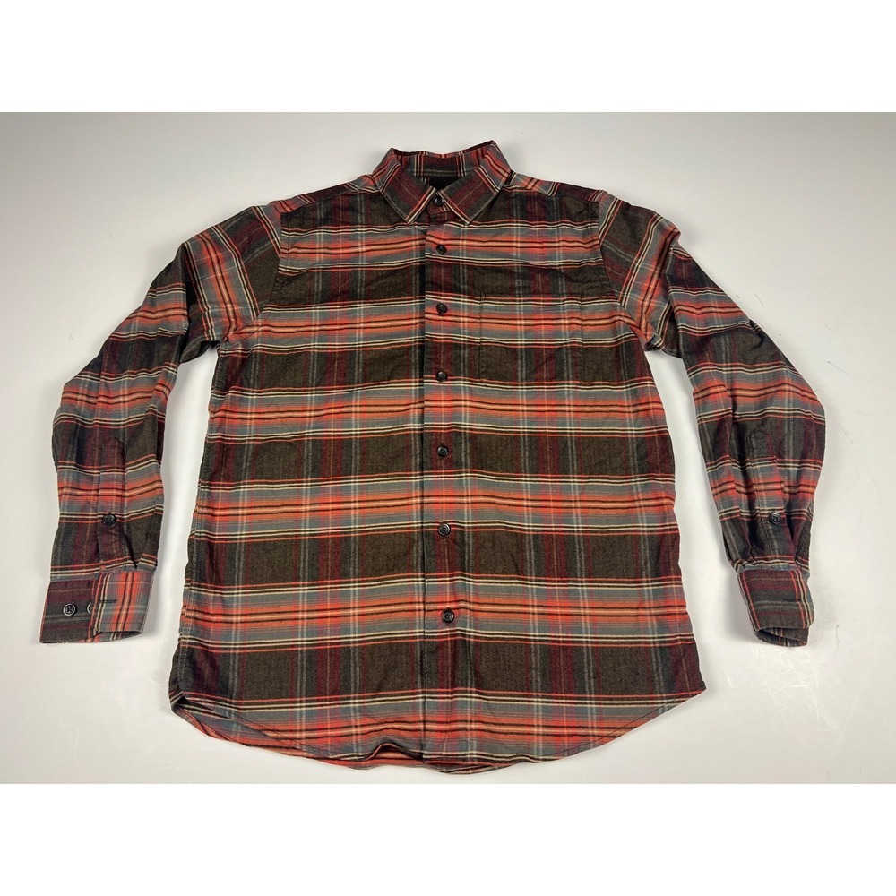 ORVIS Men's Plaid Flannel Long Sleeve Button Up Shirt Size M